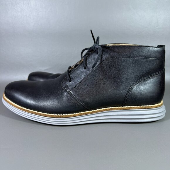 Cole Haan Other - Cole Haan Chukka Boots Mens Size 9M Black Leather Lace Up Shoe Boot Grand.OS
